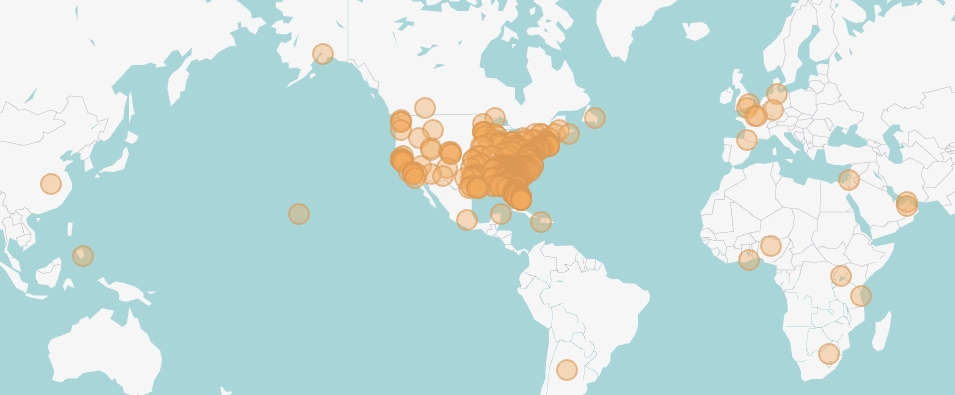 map25-international map of us and international showing where attendees came from
